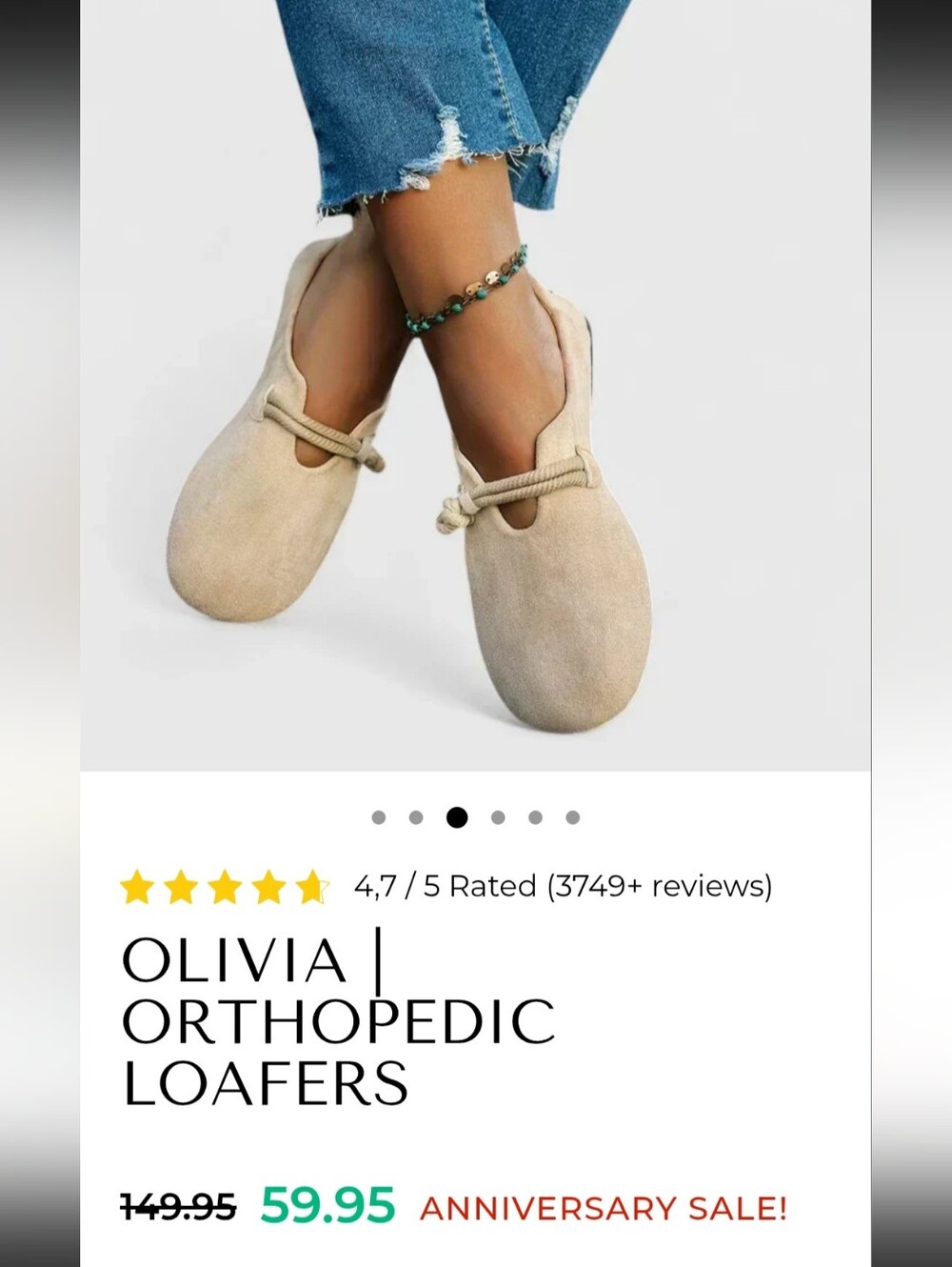 Olivia Orthopedic Loafers — Beige Comfort Flats for Women